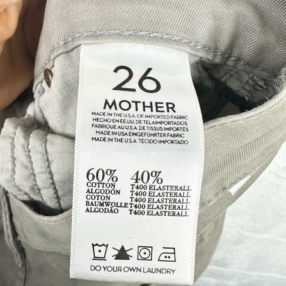 Mother The Skinny Not Skinny Jeans Size 26 Grey Stretch Mid Rise - Picture 6 of 7
